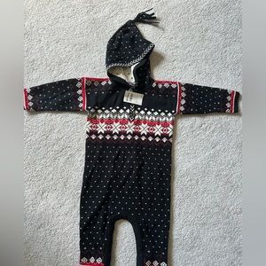 NWT Hanna Andersson fairisle Christmas jumpsuit size 70 (6-12 month)